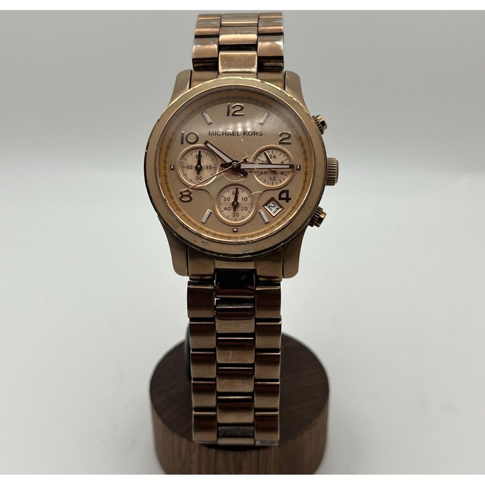 Michael Kors MK5128 Runway Rose Gold Chronograph Women's Watch – 38 mm